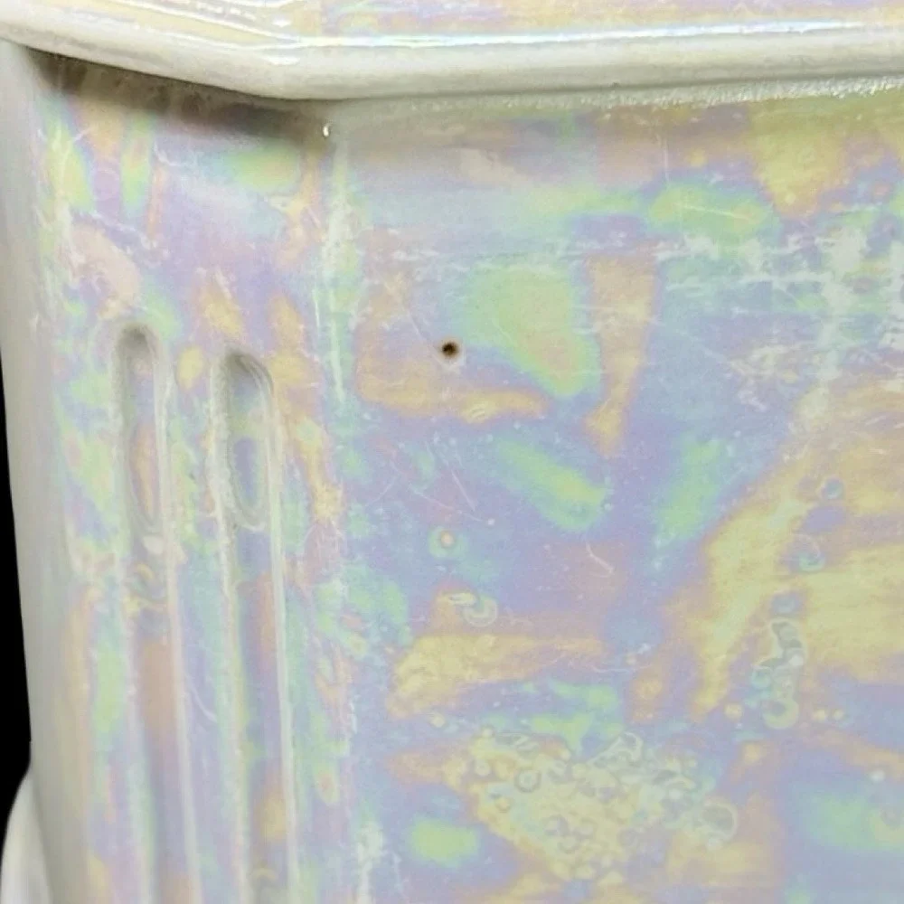 MEPOCO Wares Oatmeal Canister Iridescent Lustreware Made In Germany Vintage‎